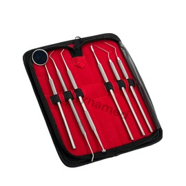 New CYNAMED USA German Stainless Dental Dental Dentist Pick Tool Kit -Set of 6 Piece-A+ Quality