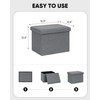 B FSOBEIIALEO Folding Storage Ottoman Cube Linen Ottomans for Living