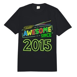 Awesome Since 2015 8th Laser Tag Birthday 8 Years Old Comfort Colors Adult Heavyweight T-Shirt