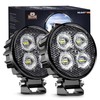 Nilight 2PCS 3Inch Led Pods Round 1500LM Built-in EMC Work