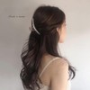 Triko 4 Pinzas para el Cabello Grandes con Perlas, Pinzas
