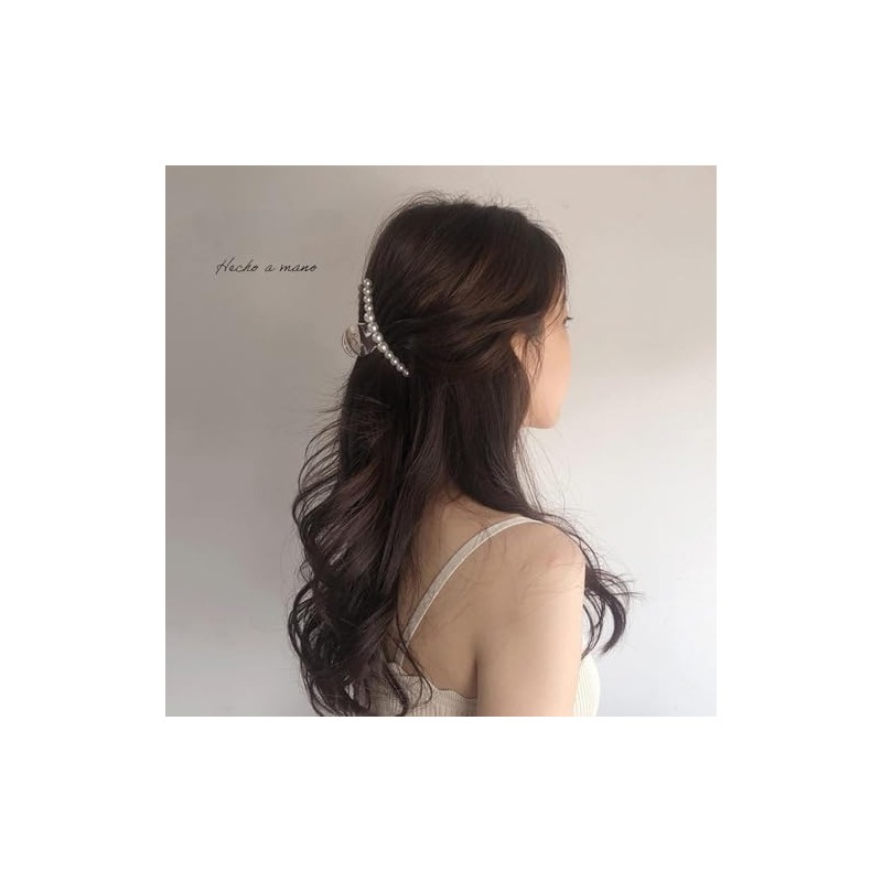 Triko 4 Pinzas para el Cabello Grandes con Perlas, Pinzas