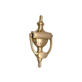 Infinity Decor 6" Polished Brass Victorian Urn Style Traditional Solid Brass UPVC Wooden Front Door Knocker - for Interior & Exterior Doors