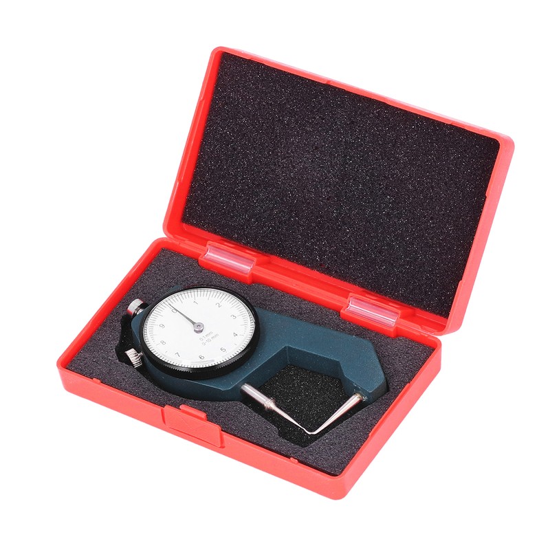 Dial Thickness Gauge Curved Tip Head 0 to 10mm Range