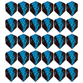 THOR-DARTS F2-Exclusiv-Line: Dart Flights Blue, Standard Shape B Narrow / No.6, 150 Micron Extra Strong (10 Set (30 Pieces), Blue)