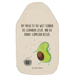 Mr. & Mrs. Panda Hot Water Bottle Avocado Dancing - Gift, Heat Cushion, Party, Veggie, Singing, Hot Water Bottle with Cover, Hot Water Bottle Cover, Small