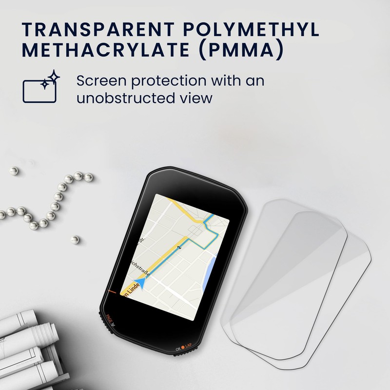 kwmobile 2 x Bicycle GPS Screen Protector Compatible with Bryton