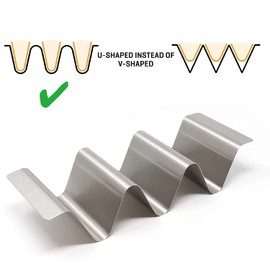 sukevitor 2Pcs Taco Holder, Metal Taco Holder Stand for Taco Shells, Durable Taco Stand for Taco Tuesday Holds Up to 3 or 2 Tacos Each, Very Hard and Sturdy, Dishwasher