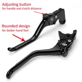 Mowok Motorcycle Adjustable Short Brake and Clutch Levers for MT07 MT-07 FZ07 2014-2025 Accessories Tenere 700 XSR 700/900 ABS FZ09 MT-09 TRACER 2015-2020 FZ8 FZ6R XJ6N XJ6 Diversion (Black)
