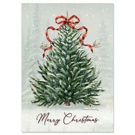 Current Evergreen Christmas Cards - Greeting Cards Set - Set of 18 Large 5 x 7-Inch Folded Cards, Themed Card Value Pack, Envelopes Included