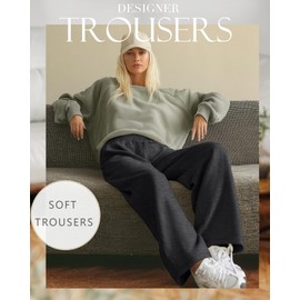 Neer 3 Pack Womens Wide Leg Sweatpants Elastic High Waisted Baggy Long Pant Casual Lounge Yoga Drawstring Jogger with Pockets(Black, Light Mixed Gray, Dark Mixed Gray,XX-Large)