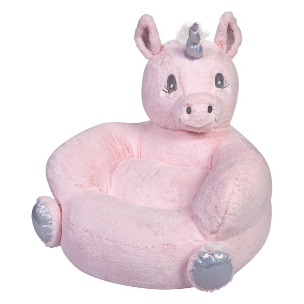 Trend Lab Children's Plush Pink Unicorn Character Chair