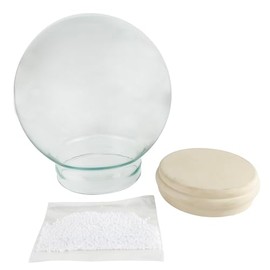 National Artcraft® 4-3/4" Diameter Clear Glass Water Globe with Rubber Seal and Snow Flakes (Pkg/1)