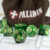 Green Pearl RPG Dice - Full Polyhedral Set - 'Moss'