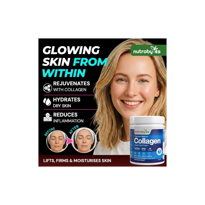 Marine Collagen Powder 10000mg | Type 1 & 3 Unflavoured