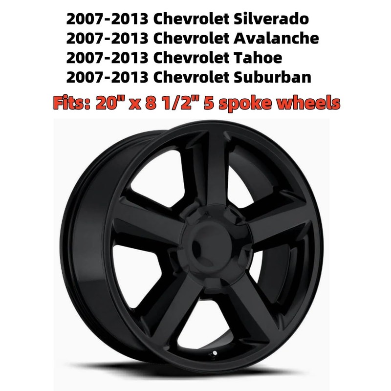 4PCS Hub Center Caps for Chevy Silverado Tahoe Avalanche 2007-2013
