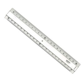 Graphoplex Ruler 2 Bevels + embossment Transparent 20 cm transparent