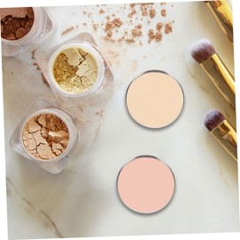 Minkissy 50pcs Eyeshadow Tray Round for Makeup Portable Lightweight Eyeshadow Holder for Travel Compact Empty Cosmetic Plates for Custom Blush Powder