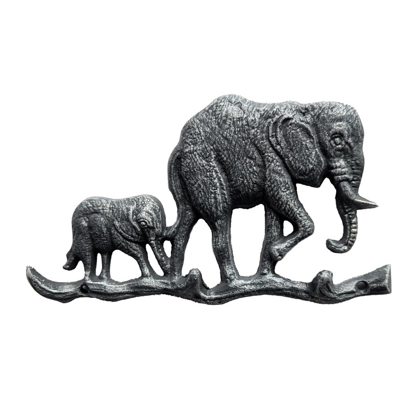 your castle Decorative Wall Hook with Elephant Motif, Cast Iron,