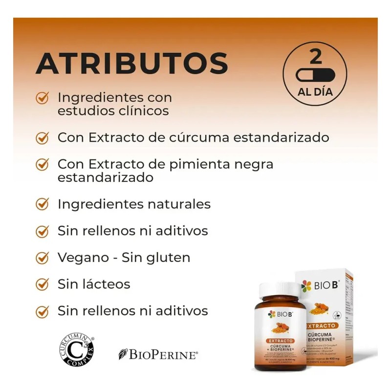 BIO B | Extracto de Cúrcuma C3 Complex al 95%