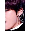 BTS Style V Tete Wear Type Earrings Long Chain Fake