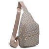 Fashion World Monogram Sling Backpack - COLOR: TAUPE, SIZE: one