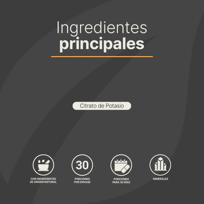 Citrato De Potasio De 120 Cápsulas. Potassium Citrate B Life