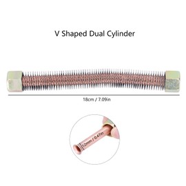 Air Compressor Exhaust Tube, 3/4-16UNF 12mm Copper Coated Air Compressor Discharge Hose Replacement Accessory(V Shaped Dual Cylinder)