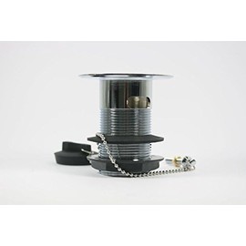 Belfast 1 1/2" Sink Waste Slotted with Chrome Metal Plug & Chain - 85mm Tail