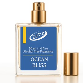 Zoha Ocean Bliss - Ocean Perfume for Men, Alcohol Free Fragrance Oil Mist, Natural Clean Travel Size Parfum, 30ml Spray