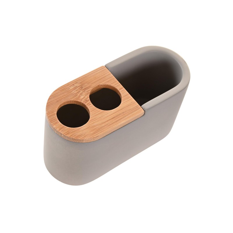 VASO CEMENTO BAMBU 11X4.5X6 MATE GRIS