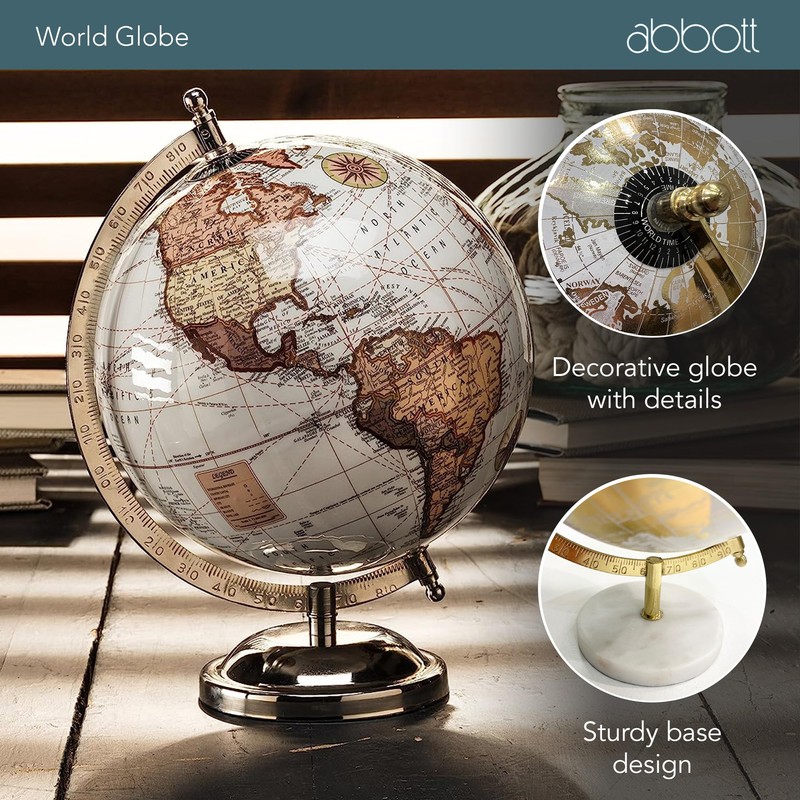 "Abbott Collection Globe On Stand-8"" D" (57-LATITUDE-19)