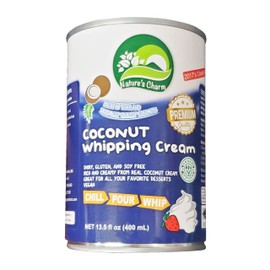 Nature's Charm Premium Coconut Whipping Cream (2 Pack, Total of 27fl.oz)