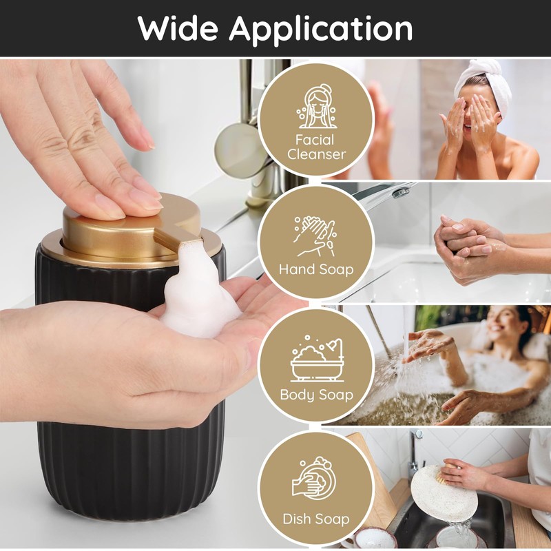 Segbeauty Soap Dispenser Foam, 320 ml Soap Dispenser Kitchen, Ceramic