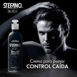 Crema Para Peinar Stefano Black Look Natural 250 ml para un estilo impecable