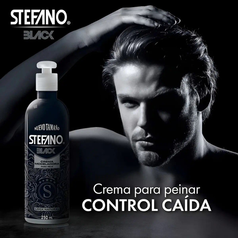 Crema Para Peinar Stefano Black Look Natural 250 ml para