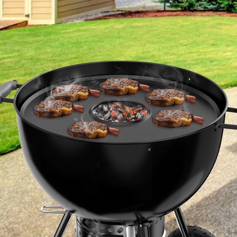 Charkettle Kettle Grill Flat Top Griddle, Nonstick Plancha Insert for