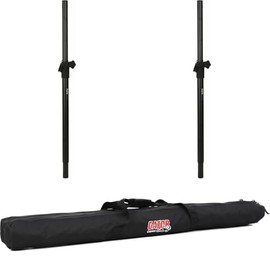 Gator Frameworks Adjustable Speaker Pole 2-Pack with M20 Adapter & Bag – Sturdy Height Adjust for Subwoofers – Durable & Portable Audio Solution