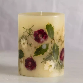 ROSY RINGS, CITRUS GARLAND LUXURY BOTANICAL CANDLE, 6.5" TALL, 200 HRS, NEW