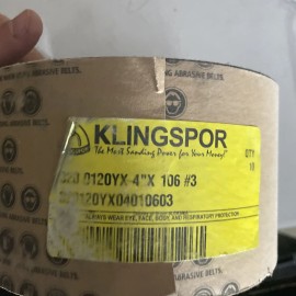 Klingspor 10 Pack Klingspor Sanding Belts 320 0120YX 4"x106 #3
