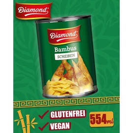 DIAMOND Bambusscheiben, eingelegtes Asia Gemüse im Glas, geeignet für Wok-Gerichte, low carb - 1 x 540 g