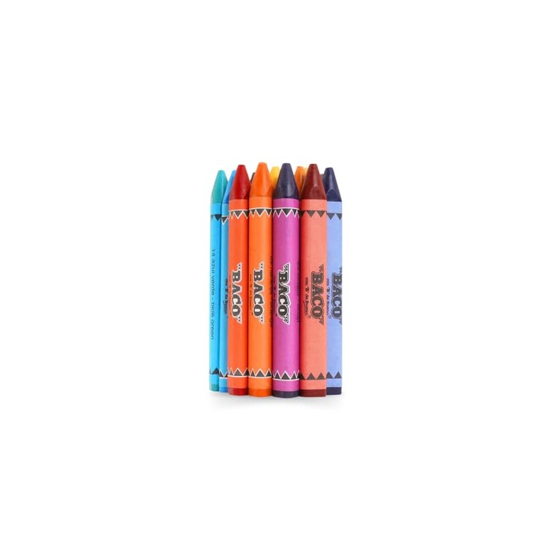 Baco | Crayones Jumbo Triangular - Caja con 24 Piezas,