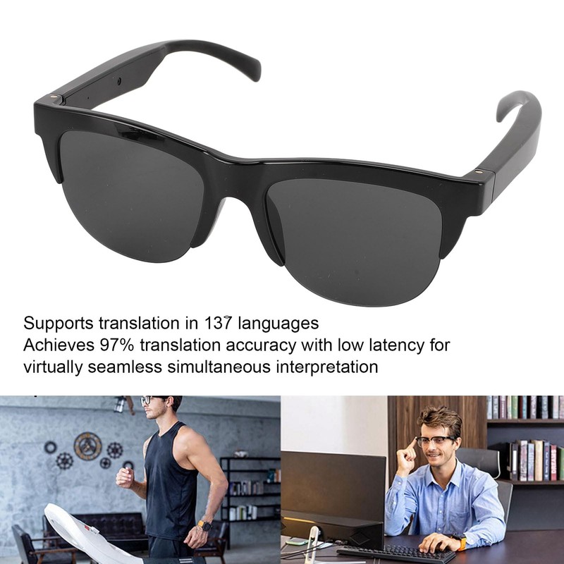 Bluetooth Speaker Glasses Translator Smart Glasses TR90 PC UV400 Wireless