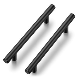 Ravinte 15 Pack Kitchen Cupboard Handles Black Cupboard Handles 128mm Hole Center T Bar Kitchen Handles Pulls for Cabinets and Drawers