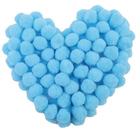 150 Pcs Pom Poms, 1 Inch Light Blue Craft Pom Poms, Mother's Day Fuzzy Pompom Puff Balls, Small Pom Pom Balls for DIY Arts, Crafts Projects, Home Decorations