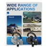 TOPICK Heavy-Duty Trailer Coupler Lock with PVC-Coated U-Bolt, Universal Fit