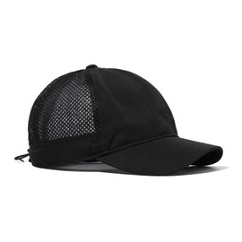 Clakllie Breathable Mesh Baseball Cap Adjustable Quick-Drying Short Brim Cap UV Protection Outdoor Sports Caps Leisure Summer Hat Unstructured Dad Caps Snapback Cap for Running, ASB06-Black