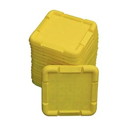 Scaffolding Safety Base Plates - 220mm Tredda Plates (Yellow) Internal Square Size:165mm² (16)