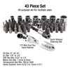 SUNEX TOOLS 9732 44Pc 1/4" Dr Mini Dual Flex Head