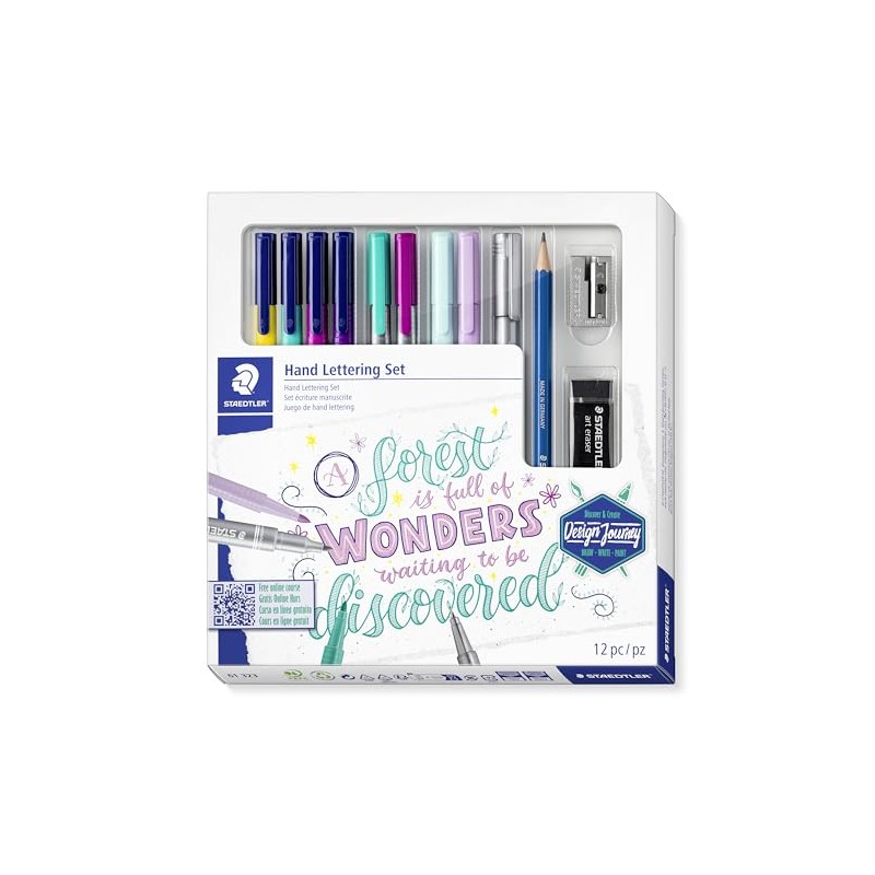 STAEDTLER Hand Lettering Set Hand Lettering Set, Cardboard Case with